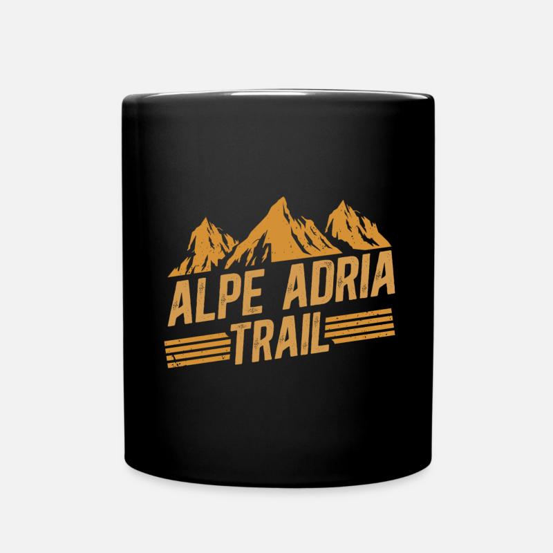 Alpenüberquerung Alpe Adria Trail Ferwanderweg - Tasse einfarbig - Schwarz