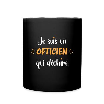 Opticien qui déchire - Mug uni - noir - Devant