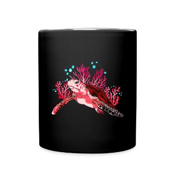 Créature de la mer Cadeau Créature de la mer Tortue - Mug uni - noir - Devant