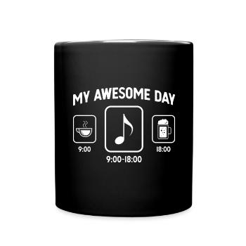 Mein toller Tag - Bier - Musik - Tasse einfarbig - Schwarz - Vorne