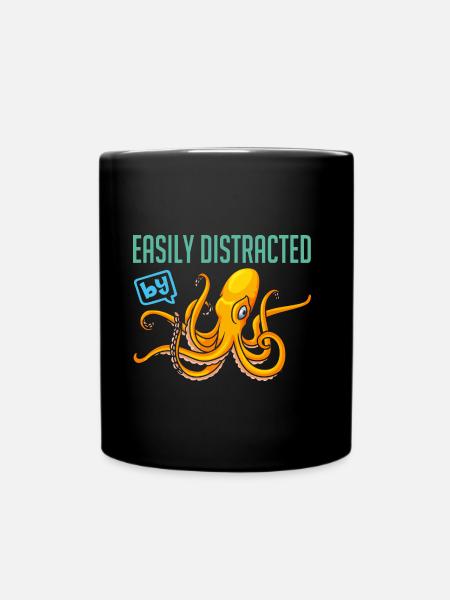J’adore les céphalopodes poulpes - Mug uni - noir