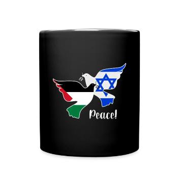 Frieden für Israel und Palestina - Tasse einfarbig - Schwarz - Vorne
