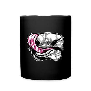 Kuh Muster Bauernhof Tier Geschenk Lustiges Kuh - Tasse einfarbig - Schwarz - Vorne