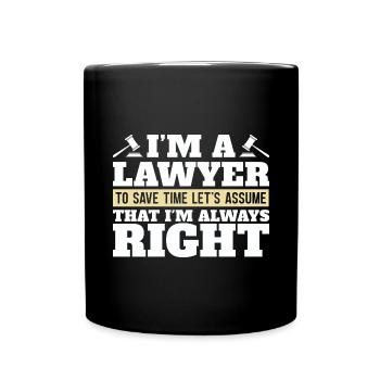 Je suis avocat, cabinet d’avocats, avocat spécialisé dans les cadeaux - Mug uni - noir - Devant