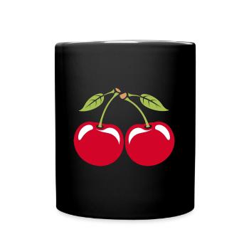 Cherries - Full Colour Mug - black - Front