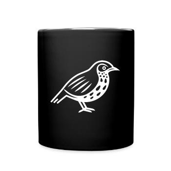 cailles petit oiseau caille - Mug uni - noir - Devant