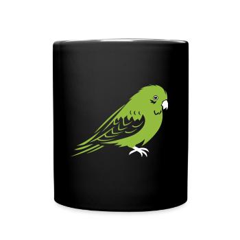 Niedlicher kleiner Wellensittich - Tasse einfarbig - Schwarz - Vorne