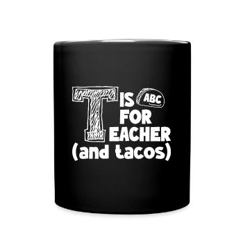 Taco Mexikanisches Essen Tacos - Tasse einfarbig - Schwarz - Vorne