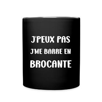 Vide grenier humour brocante - Mug uni - noir - Devant