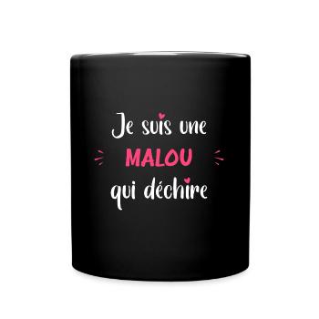 Malou - Mug uni - noir - Devant
