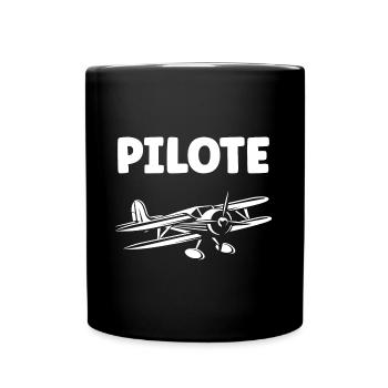 Avion Humour ulm - Mug uni - noir - Devant