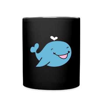whale - Full Colour Mug - black - Front