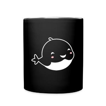 Baby Whale - Full Colour Mug - black - Front