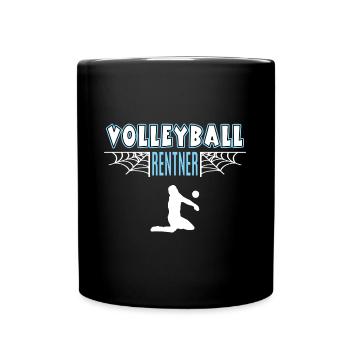 Volleyball Rentner Rente Ruhestand Volleyballer - Tasse einfarbig - Schwarz - Vorne