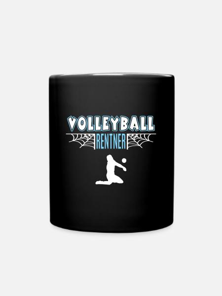 Volleyball Rentner Rente Ruhestand Volleyballer - Tasse einfarbig - Schwarz