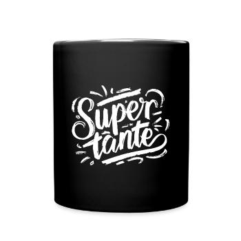 Super-Tante Spruch Beste Tante Ever Liebe Familie - Tasse einfarbig - Schwarz - Vorne