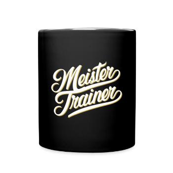 Meistertrainer Danke Coach Lustige Fitness - Tasse einfarbig - Schwarz - Vorne
