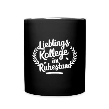 Lieblingskollege im Ruhestand Rentner - Tasse einfarbig - Schwarz - Vorne