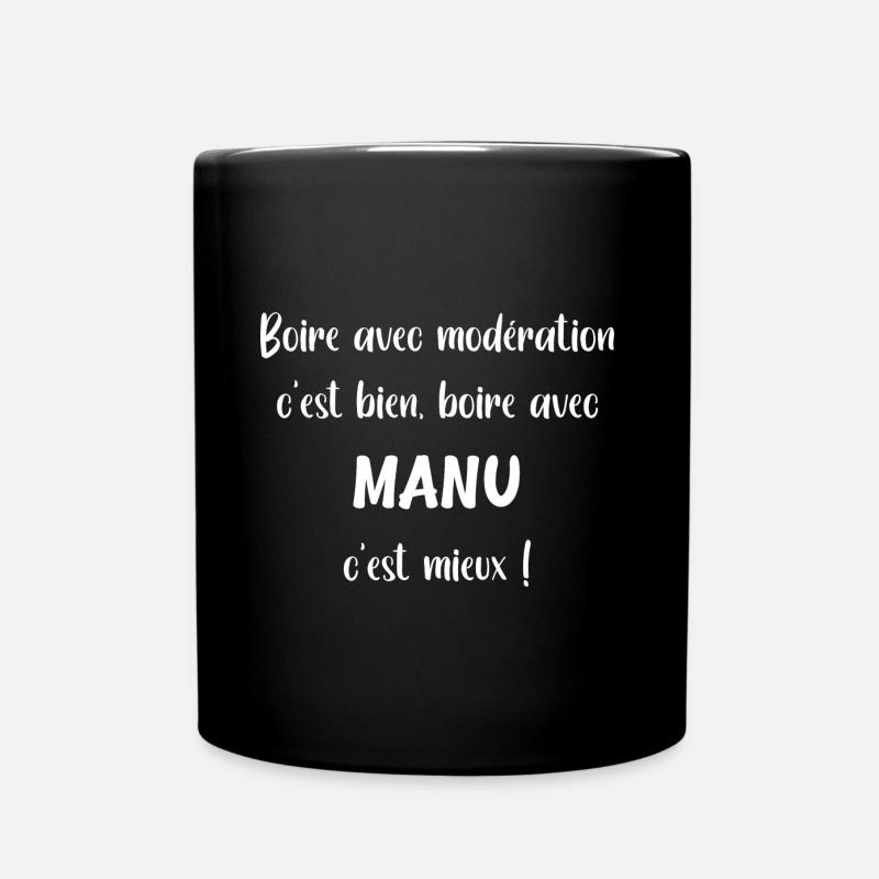 Manu - Mug uni - noir