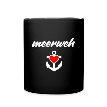 Le mal de mer avec le cœur - Mug uni - noir - Devant