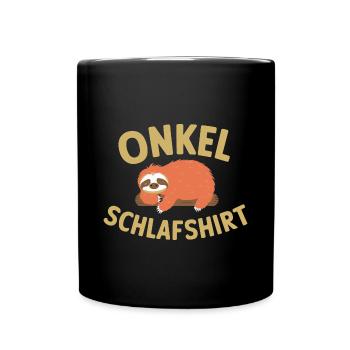 Onkel Schlafshirt Coole Nachtwäsche Geburtstag - Tasse einfarbig - Schwarz - Vorne
