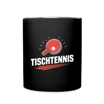 Ping Pong Fan-Hit Tischtennis Zubehör Spiel - Tasse einfarbig - Schwarz - Vorne