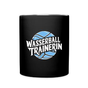 Wasserballtrainerin Coach Inspiration Meer Ball - Tasse einfarbig - Schwarz - Vorne
