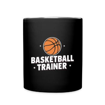 Basketball-Trainer Ball Coach Geschenkidee Team - Tasse einfarbig - Schwarz - Vorne