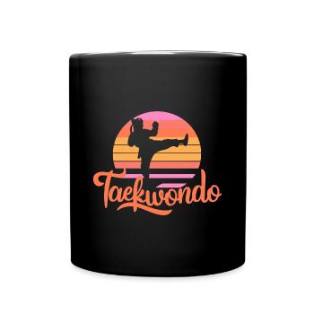 Taekwondo Retro Vintage Kampfsport Fan-Shirt - Tasse einfarbig - Schwarz - Vorne