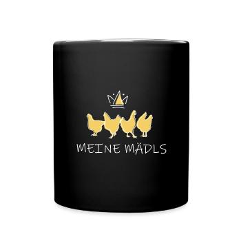 Meine Mädls - Tasse einfarbig - Schwarz - Vorne