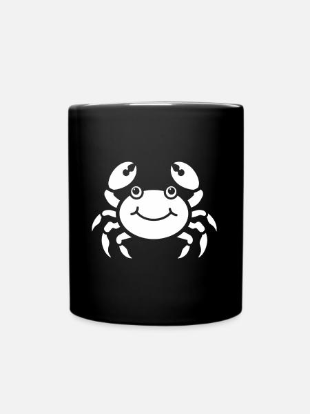 Krebs - Tasse einfarbig - Schwarz