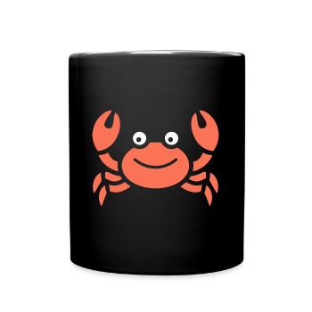 Krebs - Tasse einfarbig - Schwarz - Vorne