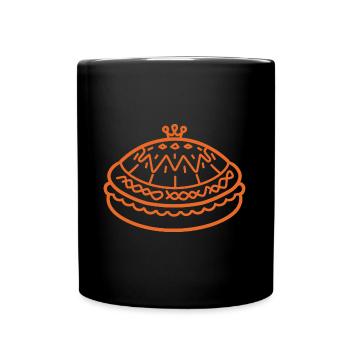 Pfannkuchen - Tasse einfarbig - Schwarz - Vorne