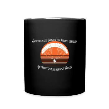 Es ist noch kein Meister vom Himmel gefallen - Tasse einfarbig - Schwarz - Vorne