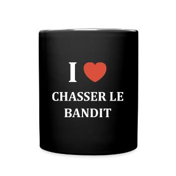 chasseur de bandit - Mug uni - noir - Devant