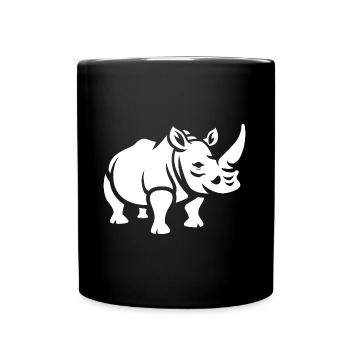 Nashorn - Tasse einfarbig - Schwarz - Vorne