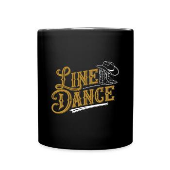 Line Dance was sonst? Line Dancing Training - Tasse einfarbig - Schwarz - Vorne