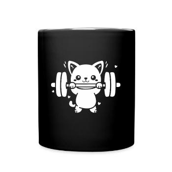 Bodybuilding - Tasse einfarbig - Schwarz - Vorne
