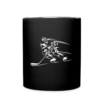 Eishockey Spieler Hockeywintersportgeschenk - Tasse einfarbig - Schwarz - Vorne