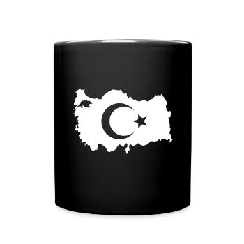 Turkey Country Outline Symbol - Full Colour Mug - black - Front