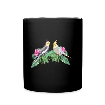 Perruche perruche calopsitte - Mug uni - noir - Devant