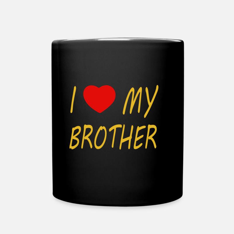 J'aime mon frère - Mug uni - noir