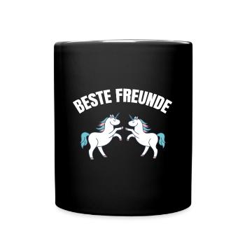 Beste Freunde - Tasse einfarbig - Schwarz - Vorne