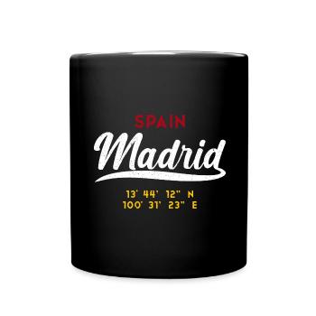 Capital De Espana Madrid Maincity Spain - Tasse einfarbig - Schwarz - Vorne