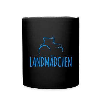 Landmädchen - Tasse einfarbig - Schwarz - Vorne