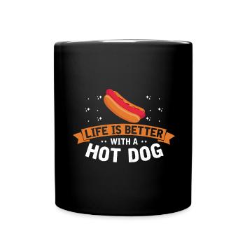 Hot dog adore la saucisse de pomme de terre hot-dog - Mug uni - noir - Devant
