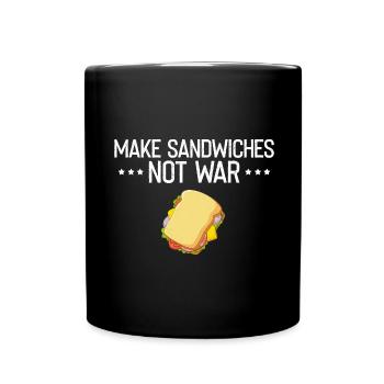 Sandwich Macher Grillen Papa BBQ Sandwich - Tasse einfarbig - Schwarz - Vorne