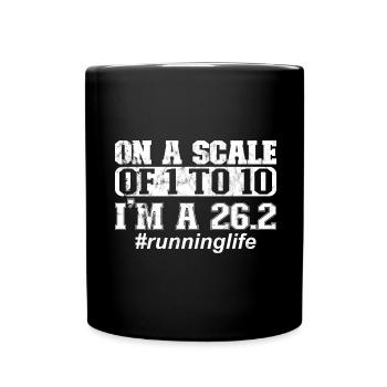 26.2 Meilen Marathon - Marathonläufer - Tasse einfarbig - Schwarz - Vorne
