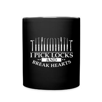 Key Emergency Service Heartbreaker Lockpicking - Mug uni - noir - Devant