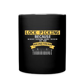 Serrure portes de verrouillage Casser ouvrir Technicien de verrouillage - Mug uni - noir - Devant